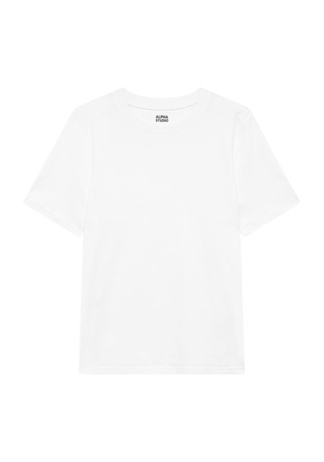 Alpha Studio t-shirt girocollo in jersey stretch bianco ALPHA STUDIO | T-shirt | AU-5300C1000